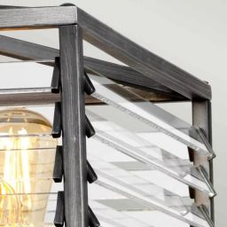 Elstead Lighting Louvre lampa wisząca 6x60 W szary/popielaty LOUVRE-6P
