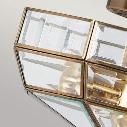 Elstead Lighting Old Park lampa podsufitowa 2x60 W antyczny mosiądz OLD-PARK-AB