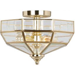 Elstead Lighting Old Park lampa podsufitowa 2x60 W polerowany mosiądz OLD-PARK-PB