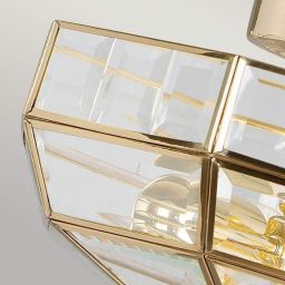 Elstead Lighting Old Park lampa podsufitowa 2x60 W polerowany mosiądz OLD-PARK-PB