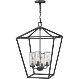 Quintiesse Alford Place lampa wisząca 4x40 W czarna QN-ALFORD-PLACE-4P-MB