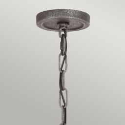 Quintiesse Angelo lampa wisząca 9x60 W ciemne żelazo/postarzane drewno dębowe QN-ANGELO9