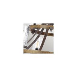 Quintiesse Angelo lampa wisząca 9x60 W ciemne żelazo/postarzane drewno dębowe QN-ANGELO9