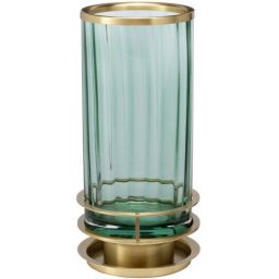 Quintiesse Arno lampa stołowa 1x9 W postarzany mosiądz/zielona  QN-ARNO-GREEN-AB