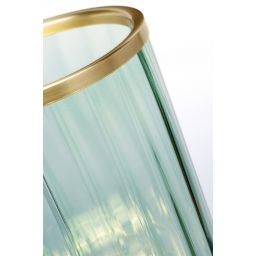 Quintiesse Arno lampa stołowa 1x9 W postarzany mosiądz/zielona  QN-ARNO-GREEN-AB