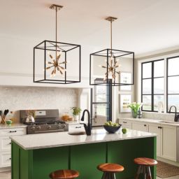 Quintiesse lampa wisząca 12x40 W czarna/ciepły mosiądz QN-AROS-12P