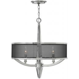 Quintiesse Ascher lampa wisząca 3x60 W czarna/polerowany nikiel QN-ASCHER-3P