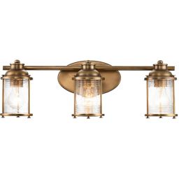 Quintiesse Ashland Bay kinkiet 3x60 W mosiądz QN-ASHLANDBAY3-NBR-BATH