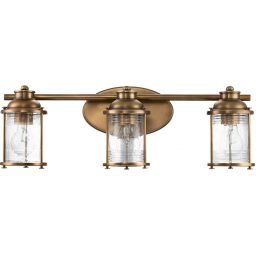 Quintiesse Ashland Bay kinkiet 3x60 W mosiądz QN-ASHLANDBAY3-NBR-BATH