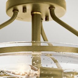 Quintiesse Belle lampa podsufitowa 3x40 W szczotkowany naturalny mosiądz QN-BELLE-SF-BNB