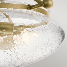 Quintiesse Belle lampa podsufitowa 3x40 W szczotkowany naturalny mosiądz QN-BELLE-SF-BNB