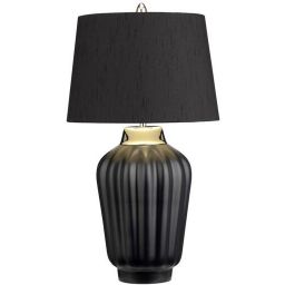 Quintiesse Bexley lampa stołowa 1x60 W czarna/polerowany nikiel QN-BEXLEY-TL-BKPN