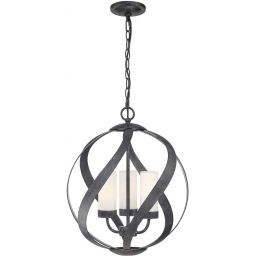 Quintiesse Blacksmith lampa wisząca 3x40 W stara czerń-opal  QN-BLACKSMITH-3P-OBK