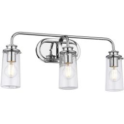 Quintiesse Braelyn kinkiet 3x40 W polerowany chrom-przezroczysty QN-BRAELYN3-PC