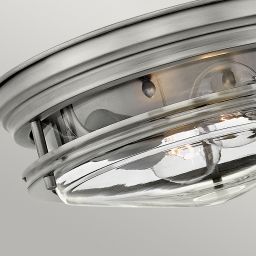 Quintiesse Hadrian lampa podsufitowa 2x40 W przezroczysta/antyczny nikiel QN-HADRIAN-FS-AN-CLEAR