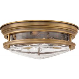 Quintiesse Hadrian lampa podsufitowa 2x40 W przezroczysta/szczotkowany brąz QN-HADRIAN-FS-BR-CLEAR