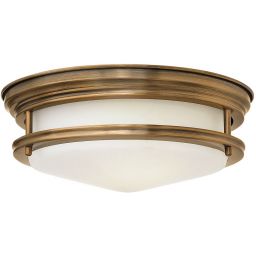 Quintiesse Hadrian lampa podsufitowa 2x40 W szkło opalizowane/szczotkowany brąz QN-HADRIAN-FS-BR-OPAL