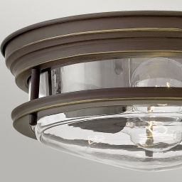 Quintiesse Hadrian lampa podsufitowa 2x40 W przezroczysta/olejowany brąz QN-HADRIAN-FS-OZ-CLEAR