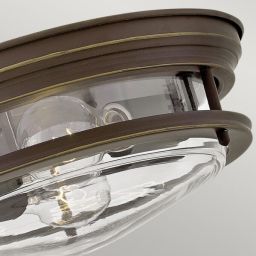 Quintiesse Hadrian lampa podsufitowa 2x40 W przezroczysta/olejowany brąz QN-HADRIAN-FS-OZ-CLEAR