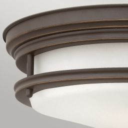 Quintiesse Hadrian lampa podsufitowa 2x40 W szkło opalizowane/olejowany brąz QN-HADRIAN-FS-OZ-OPAL