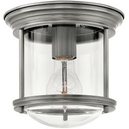 Quintiesse Hadrian lampa podsufitowa 1x60 W przezroczysta/antyczny nikiel QN-HADRIAN-MINI-F-AN-CLEAR