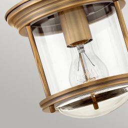 Quintiesse Hadrian lampa podsufitowa 1x60 W przezroczysta/szczotkowany brąz QN-HADRIAN-MINI-F-BR-CLEAR