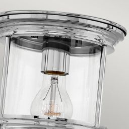 Quintiesse Hadrian lampa podsufitowa 1x60 W chrom-przezroczysta QN-HADRIAN-MINI-F-CM-CLEAR