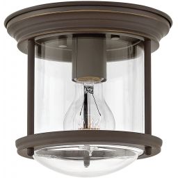 Quintiesse Hadrian lampa podsufitowa 1x60 W przezroczysta/olejowany brąz QN-HADRIAN-MINI-F-OZ-CLEAR