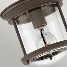 Quintiesse Hadrian lampa podsufitowa 1x60 W przezroczysta/olejowany brąz QN-HADRIAN-MINI-F-OZ-CLEAR