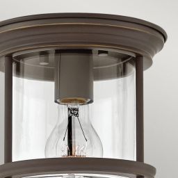 Quintiesse Hadrian lampa podsufitowa 1x60 W przezroczysta/olejowany brąz QN-HADRIAN-MINI-F-OZ-CLEAR