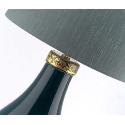 Quintiesse Havering lampa stołowa 1x60 W postarzany mosiądz/turkusowy QN-HAVERING-TL