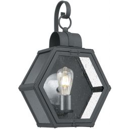 Quintiesse Heath kinkiet zewnętrzny 1x60 W cętkowana czerń/przezroczysty QN-HEATH-M-MB