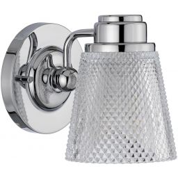 Quintiesse Hudson kinkiet 1x3 W polerowany chrom-przezroczysty QN-HUDSON1-BATH