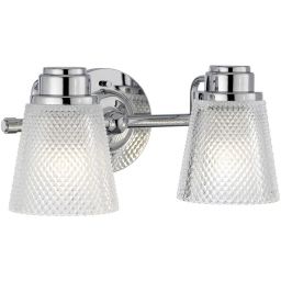 Quintiesse Hudson kinkiet 2x3 W polerowany chrom-przezroczysty QN-HUDSON2-BATH