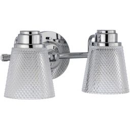 Quintiesse Hudson kinkiet 2x3 W polerowany chrom-przezroczysty QN-HUDSON2-BATH