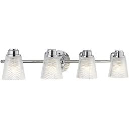 Quintiesse Hudson kinkiet 4x3 W polerowany chrom-przezroczysty QN-HUDSON4-BATH