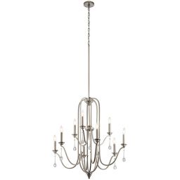 Quintiesse Karlee lampa wisząca 9x60 W klasyczny pewter QN-KARLEE9