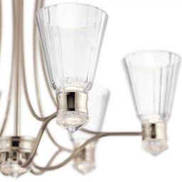 Quintiesse Kayva lampa wisząca 24 W polerowany nikiel QN-KAYVA9-PN