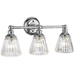Quintiesse Keynes kinkiet 3x3 W polerowany chrom-przezroczysty QN-KEYNES3-BATH