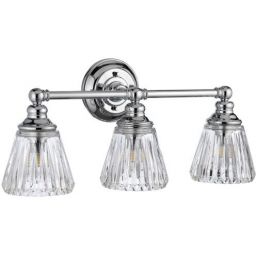 Quintiesse Keynes kinkiet 3x3 W polerowany chrom-przezroczysty QN-KEYNES3-BATH
