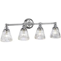 Quintiesse Keynes kinkiet 4x3 W polerowany chrom-przezroczysty QN-KEYNES4-BATH