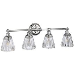 Quintiesse Keynes kinkiet 4x3 W polerowany chrom-przezroczysty QN-KEYNES4-BATH