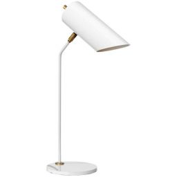 Elstead Lighting Quinto lampa biurkowa 1x8 W biała-postarzany mosiądz QUINTO-TL-WAB