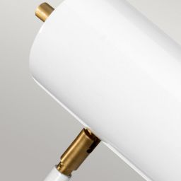 Elstead Lighting Quinto lampa biurkowa 1x8 W biała-postarzany mosiądz QUINTO-TL-WAB