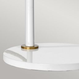 Elstead Lighting Quinto lampa biurkowa 1x8 W biała-postarzany mosiądz QUINTO-TL-WAB