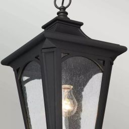Elstead Lighting Bedford lampa wisząca 1x60 W czarna QZ-BEDFORD8-S