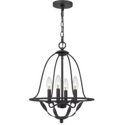 Elstead Lighting Bradbury lampa wisząca 4x40 W popielaty QZ-BRADBURY-4P-GK