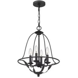 Elstead Lighting Bradbury lampa wisząca 4x40 W popielaty QZ-BRADBURY-4P-GK