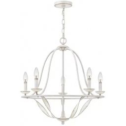 Elstead Lighting Bradbury lampa wisząca 5x40 W antyczna biel QZ-BRADBURY5-AWH