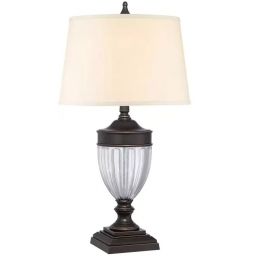 Elstead Lighting Dennison lampa stołowa 1x60 W palladiański brąz/kremowa QZ-DENNISON-PB